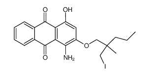 1-Amino-4-hydroxy-2-(2-iodomethyl-2-methyl-pentyloxy)-anthraquinone Structure