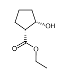 (1R,2S)-顺-2-羟基环戊烷甲酸乙酯结构式