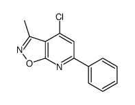 4-chloro-3-methyl-6-phenyl-[1,2]oxazolo[5,4-b]pyridine Structure