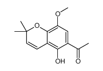 1-(5-hydroxy-8-methoxy-2,2-dimethylchromen-6-yl)ethanone Structure