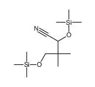 3,3-dimethyl-2,4-bis(trimethylsilyloxy)butanenitrile结构式