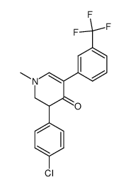 3-(4-chlorophenyl)-2,3-dihydro-1-methyl-5-(3-trifluoromethylphenyl)-4(1H)-pyridinone结构式