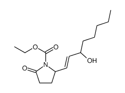 ethyl 2-(3-hydroxyoct-1-enyl)-5-oxopyrrolidine-1-carboxylate结构式