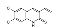 6,7-dichloro-3-ethenyl-4-methyl-1H-quinoline-2-thione结构式