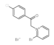 Pyridinium, 2-bromo-1-[2-(4-chlorophenyl)-2-oxoethyl]-,bromide (1:1)结构式