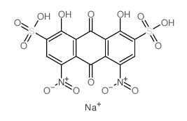 1,8-dihydroxy-4,5-dinitro-9,10-dioxo-anthracene-2,7-disulfonic acid结构式