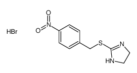 2-[(4-nitrophenyl)methylsulfanyl]-4,5-dihydro-1H-imidazole,hydrobromide Structure