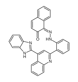 1-[[2-[4-(1H-benzimidazol-2-yl)quinolin-2-yl]phenyl]hydrazinylidene]naphthalen-2-one结构式