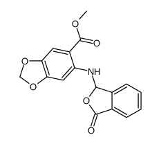 methyl 6-[(3-oxo-1H-2-benzofuran-1-yl)amino]-1,3-benzodioxole-5-carboxylate Structure