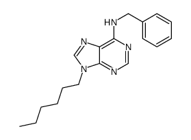 N-benzyl-9-hexylpurin-6-amine结构式