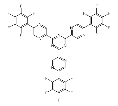 2,4,6-tris[5-(2,3,4,5,6-pentafluorophenyl)pyrazin-2-yl]-1,3,5-triazine Structure