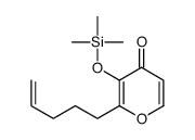 2-pent-4-enyl-3-trimethylsilyloxypyran-4-one Structure