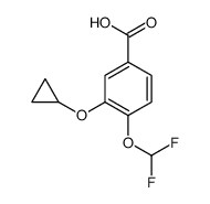 3-cyclopropyloxy-4-(difluoromethoxy)benzoic acid结构式