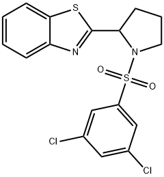 2-(1-[(3,5-dichlorophenyl)sulfonyl]-2-pyrrolidinyl)-1,3-benzothiazole Structure