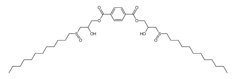 Terephthalic acid bis-[3-(dodecane-1-sulfinyl)-2-hydroxy-propyl] ester Structure