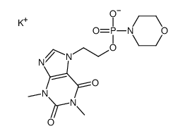 potassium,2-(1,3-dimethyl-2,6-dioxopurin-7-yl)ethoxy-morpholin-4-ylphosphinate结构式