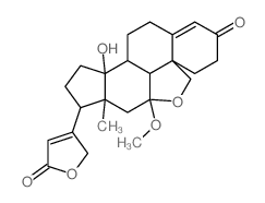 Carda-4,20(22)-dienolide,11,19-epoxy-14-hydroxy-11-methoxy-3-oxo-, (11b)- (9CI) structure