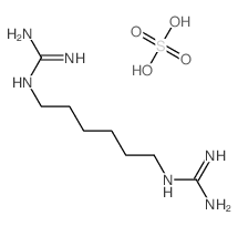 2-[6-(diaminomethylideneamino)hexyl]guanidine; sulfuric acid结构式