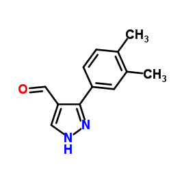 5-(3,4-DIMETHYLPHENYL)-1H-PYRAZOLE-4-CARBALDEHYDE结构式