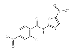 2-chloro-4-nitro-N-(5-nitro-1,3-thiazol-2-yl)benzamide结构式