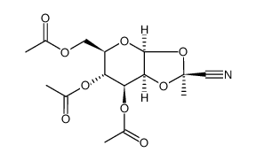 3,4,6-tri-O-acetyl-1,2-O-[1-(exo-cyano)ethylidene]-β-D-mannopyranose结构式