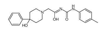 2-(4-hydroxy-4-phenylpiperidin-1-yl)-N-[(4-methylphenyl)carbamoyl]acetamide结构式