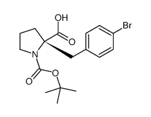 Boc-(S)-alpha-(4-Bromobenzyl)-Proline structure