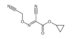 cyclopropyl 2-cyano-2-(cyanomethoxyimino)acetate结构式