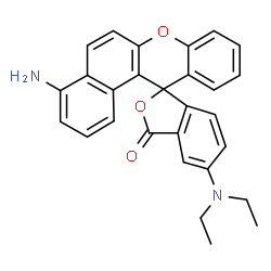 4-Amino-5'-(diethylamino)spiro[12H-benzo[a]xanthene-12,1'(3'H)-isobenzofuran]-3'-one结构式