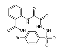 2-[[[(4-bromophenyl)sulfonylamino]carbamoylformyl]amino]benzoic acid结构式