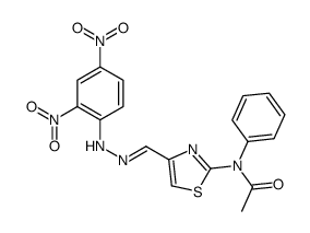 N-[4-[[2-(2,4-Dinitrophenyl)hydrazono]methyl]thiazole-2-yl]acetoanilide结构式