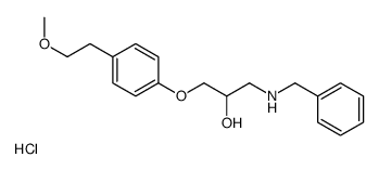 1-(benzylamino)-3-[4-(2-methoxyethyl)phenoxy]propan-2-ol,hydrochloride Structure