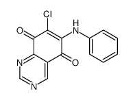 6-anilino-7-chloroquinazoline-5,8-dione结构式