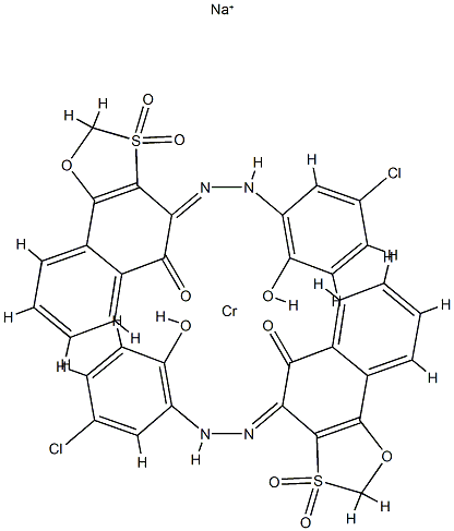 sodium bis[4-[(5-chloro-2-hydroxyphenyl)azo]naphth[2,1-d]-1,3-oxathiazol-5-ol 3,3-dioxidato(2-)]chromate(2-) picture