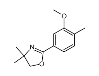 2-(3-methoxy-4-methylphenyl)-4,4-dimethyl-4,5-dihydrooxazole结构式