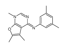 Benzenamine,3,5-dimethyl-N-(1,5,6-trimethylfuro[2,3-d]pyrimidin-4(1H)-ylidene)- structure