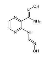 2-(hydroxyiminomethyleneamino)pyrazine-3-carboxamide oxime Structure