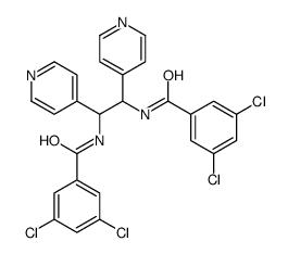 3,5-dichloro-N-[2-[(3,5-dichlorobenzoyl)amino]-1,2-dipyridin-4-ylethyl]benzamide结构式