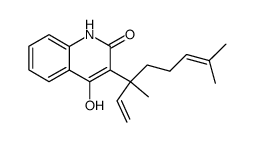 3-(1,5-dimethyl-1-vinylhex-4-enyl)-4-hydroxy-2-quinolone Structure