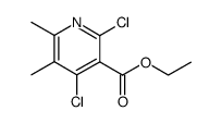 Ethyl 2,4-Dichloro-5,6-dimethylnicotinate结构式