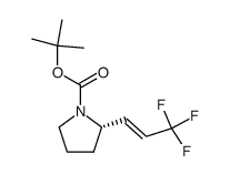 (S)-1-tert-butoxycarbonyl-2-(3,3,3-trifluoroprop-1-enyl)pyrrolidine结构式