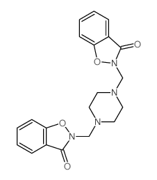 2-[[4-[(3-oxobenzo[d]isoxazol-2-yl)methyl]piperazin-1-yl]methyl]benzo[d]isoxazol-3-one structure