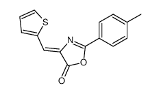 4-(thiophen-2-ylmethylene)-2-(p-tolyl)oxazol-5(4H)-one结构式