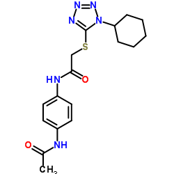 N-(4-Acetamidophenyl)-2-[(1-cyclohexyl-1H-tetrazol-5-yl)sulfanyl]acetamide Structure