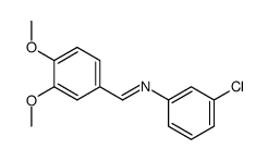 3-chloro-N-(3,4-dimethoxybenzylidene)aniline Structure