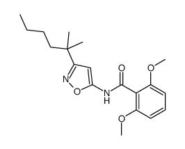 2,6-dimethoxy-N-[3-(2-methylhexan-2-yl)-1,2-oxazol-5-yl]benzamide结构式