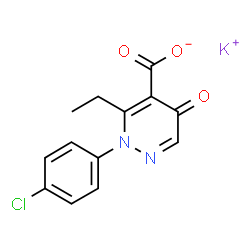 potassium 2-(4-chlorophenyl)-3-ethyl-5-oxo-pyridazine-4-carboxylate Structure