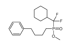 4-[[cyclohexyl(difluoro)methyl]-methoxyphosphoryl]butylbenzene结构式
