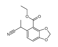 α-methyl(2-(ethoxycarbonyl)-3,4-(methylenedioxy)phenyl)acetonitrile结构式
