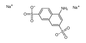 4-aminonaphthalene-2,7-disulphonic acid, sodium salt structure